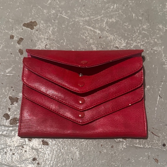 SR Squared by Sondra Roberts Red Women's Clutch - Picture 1 of 12